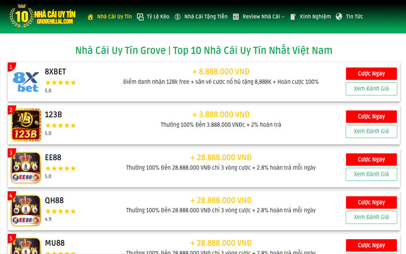 Nhà cái uy tín
